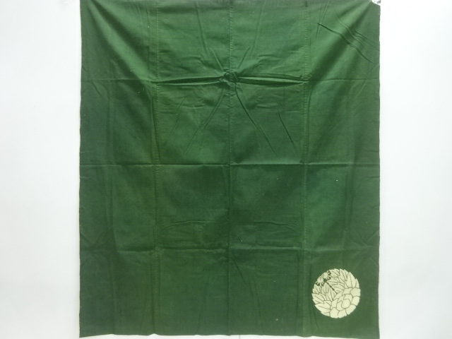 アンティーク　木綿家紋模様4巾風呂敷